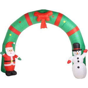 Santa Themed Inflatable Advertising Arch for Christmas Outdoor Events Pvc Durable Windproof Design Built-In Fan Custom - Product Image 2