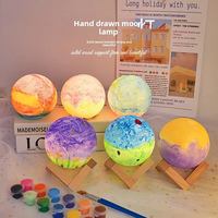 Lampe lunaire 3D LED moderne blanche GL-YQ8 Guangli 8 cm, petite et mignonne, avec interrupteur, veilleuse pour enfants, cadeau DIY