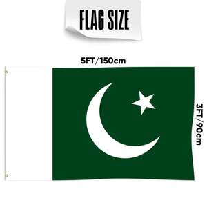Banderas Personalizables al por Mayor de 3x5 Pies de Pakistán, Banderas Decorativas para Eventos Festivos, Suministro de Fábrica - Product Image 2