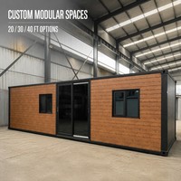 Maison conteneur extensible à ailes simples/doubles de 30 pieds, 2 chambres avec cuisine et salle de bain, mini-maison préfabriquée, prête à être expédiée