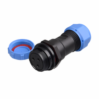 Weipu IP68 Étanche Speakon Circulaire PC Boîtier M8/M12 Connecteur 3PIN Laiton Cuivre Contact Power LED pour Diverses Applications