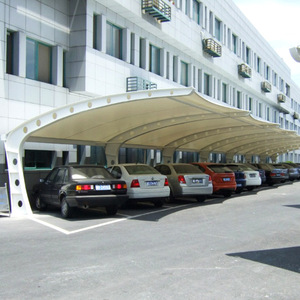 Modern Steel Frame Carport Arch <b>Roof</b> PVC Coated Waterproof 2 Car Parking Garage <b>Canopy</b> Outdoor - Product Image 3