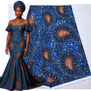 Prix Promotionnel Tendance Tissu Hollandais Ankara Coton Ciré Africain Imprimé 6 Yards Pour Pagnes et <span class=keywords><strong>Dentelle</strong></span> - Product Image 1