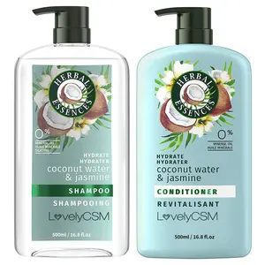 Shampoo anticaduta biologico all'ingrosso per capelli spa salon olio di cocco vergine fiore olio essenziale di gelsomino shampoo e balsamo