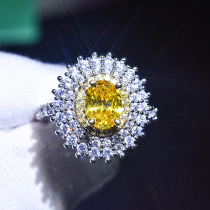 Pt950 plaqué platine importé moissanite carré simulation entièrement incrusté bague en diamant princesse carré bague en diamant carat - Product Image 1