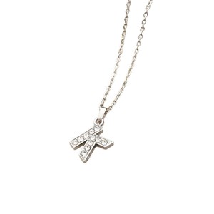 <span class=keywords><strong>Collier</strong></span> initial A-Z en zircon pavé pour femme, pendentif alphabet en acier titane, bijoux de mode, vente en gros - Product Image 5