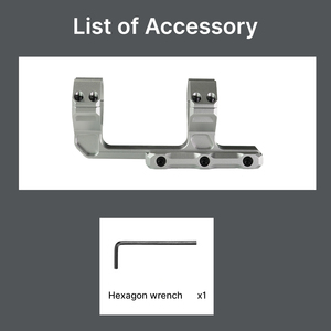 Montura Cantilever BANGBANG para Mira Telescópica, Tubo de 20mm, Altura Central de 1.5" (Espaciado de 60mm, Plateado) para Deportes al Aire Libre - Product Image 6
