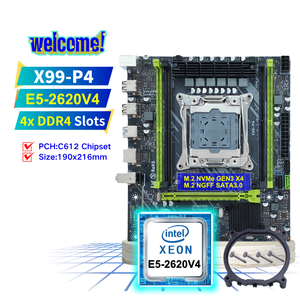Nouvelle carte mère PANDL X99-P4 pour PC de bureau, kit carte mère Intel <span class=keywords><strong>Xeon</strong></span> E5 2620 V4 X99 avec 4 canaux de mémoire DDR4 ECC, nouveau produit - Product Image 1