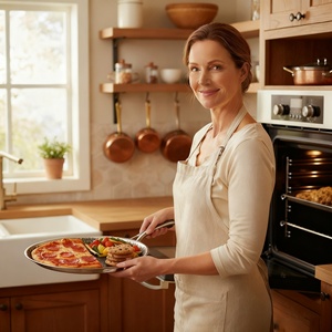 Sartén para Pizza Antiadherente de Acero Inoxidable de 32 cm, Grabada por Ambos Lados, Resistente al Óxido y de Larga Duración - Product Image 5