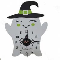 Jam Dinding Quartz Senyap Seri Labu Kelelawar Halloween, Analog Tanpa Bunyi Tik-tok, Dekorasi Plastik untuk Rumah, Kantor, Dapur