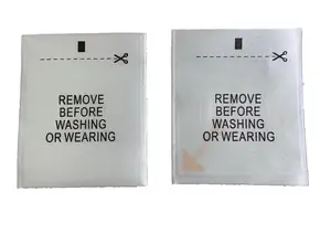 RUIFEIDI EAS Label Tenun Pabrik Label Garmen Kustom Anti Maling Label Jahit Anyaman RF Lembut untuk Sistem EAS
