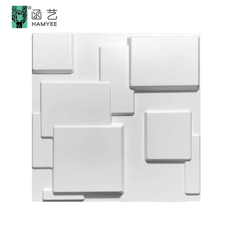 50*50 plastic waterproof bathroom wall covering 3d pvc art decorative panels wall
