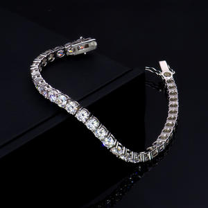 Bracciale Tennis con Diamanti Moissanite VVS in Argento Sterling 925, Gioielli con Cristalli da 2-6mm, Vendita all'Ingrosso - Product Image 2