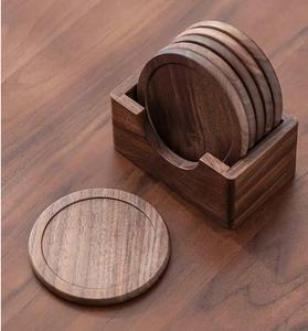 Juego de Posavasos de Madera Antideslizantes Ecológicos Clásicos Más Vendidos para el Hogar, Oficina, Escritorio, Servicio de Bebidas, Precio Competitivo Disponible - Product Image 3