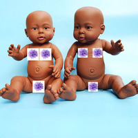 Mannequin de soins pour bébés africains de 41 cm - Poupée d'entraînement à l'allaitement réaliste