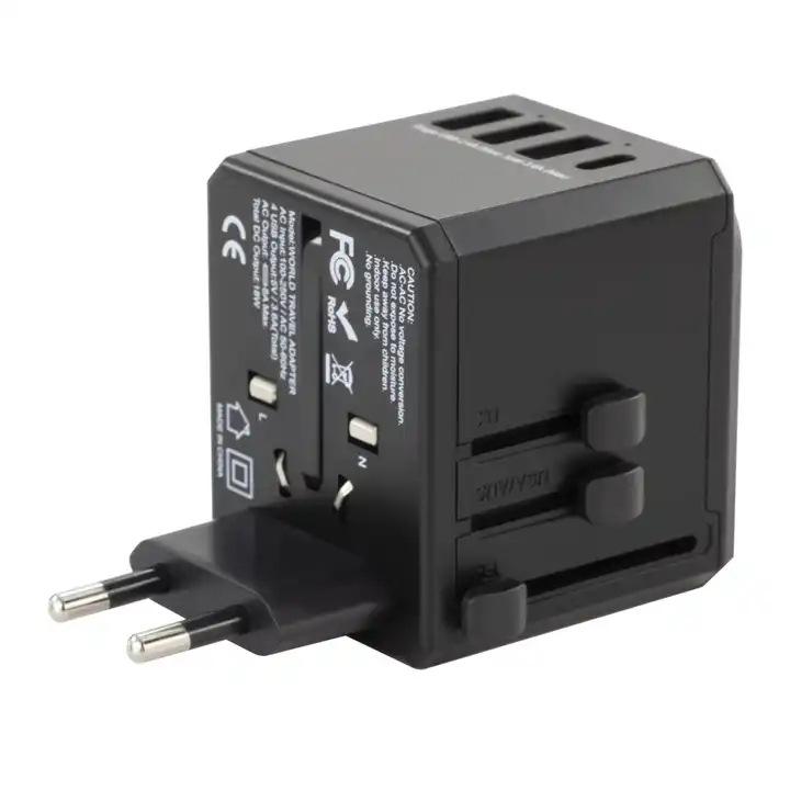 HONPNK Global Travel Adapter Plug Worldwide Travel Charger Universal Multi-Purpose Adapter Plug Socket with 3 Usb and Type-c