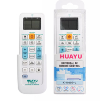 Télécommande universelle pour climatiseur HUAYU K-1089E+L, blanche, 19 boutons, 2 piles AAA, compatible avec toutes les marques courantes