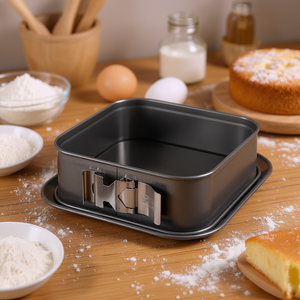 ถาดอบเค้กสี่เหลี่ยม Kaiser Aluminum Springform ขนาด 8 นิ้ว พร้อมฐานถอดได้ เคลือบ PTFE ใช้กับเครื่องล้างจานได้ เหมาะสำหรับอบเค้กและขนมหวาน - Product Image 3