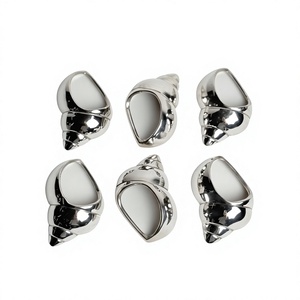 Elegantes Anillos para Servilletas con Diseño de Conchas Marinas, Juego de 6 Piezas, Ideas de Regalo, Accesorios de Mesa, Anillos Decorativos para Servilletas con Acabado Espejo para Fiestas y Cenas - Product Image 1