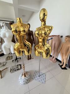 <span class=keywords><strong>Mannequin</strong></span> torse en plastique best-seller pour magasin de vêtements pour femmes, <span class=keywords><strong>mannequin</strong></span> féminin <span class=keywords><strong>grande</strong></span> <span class=keywords><strong>taille</strong></span> plaqué or - Product Image 2