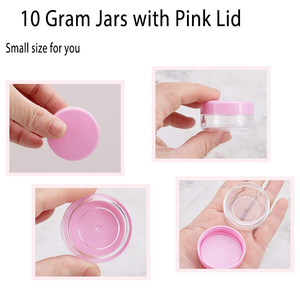 Pot cosmétique transparent en plastique cylindrique avec couvercle à vis pour pigments et crèmes de maquillage 2g 3g 5g 10g 15g 20g - Product Image 3