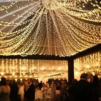 IP65 évalué 300 LED fenêtre rideau guirlandes lumineuses 3x3m PVC pour fête de mariage maison et jardin décorations de noël