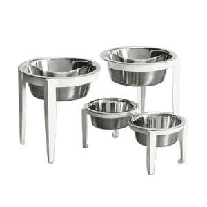 High Quality Stainless Steel Bowl <b>Stand</b> Durable Stylish Round Design Pet Feeding Pets Feeder Bowls for <b>Dogs</b> and Cats and More - Product Image 2