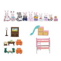 Villa en plastique pour enfants, maison de poupée, ensemble de jeu d'imitation avec figurines, meubles et éclairage pour filles - Vente chaude