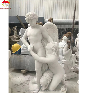 手彫り石像 女性像 裸婦 ポーズをとる石像 セクシーな女性 大理石像 - Product Image 3