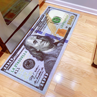 Tapis et tapis de salon en dollars, vente en gros d'argent, antidérapant, tapis imprimé personnalisé