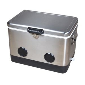 54QT Stainless Steel Cooler Box with Speakers