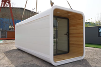 Maison préfabriquée mobile Carter de 20 pieds : Tiny house de luxe pour les vacances en famille, structure en acier isolée et résistante au vent