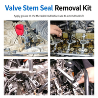 Kit de 35 outils de dépose de joints de soupape en acier à haute teneur en carbone avec mallette rigide pour compresseur de ressort de soupape de culasse, outil de moteur automobile