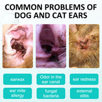 Shampoings Nettoyants pour Oreilles de Chiens et de Chats OEM - Formule Douce pour le Contrôle du Cérumen et des Odeurs, Utilisation en Salle de Bain, En Stock