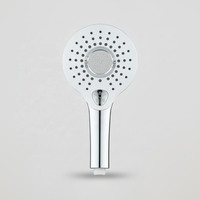 Douche à main ronde chromée moderne, 3 modes, durable, de qualité supérieure, avec installation facile pour salle de bain