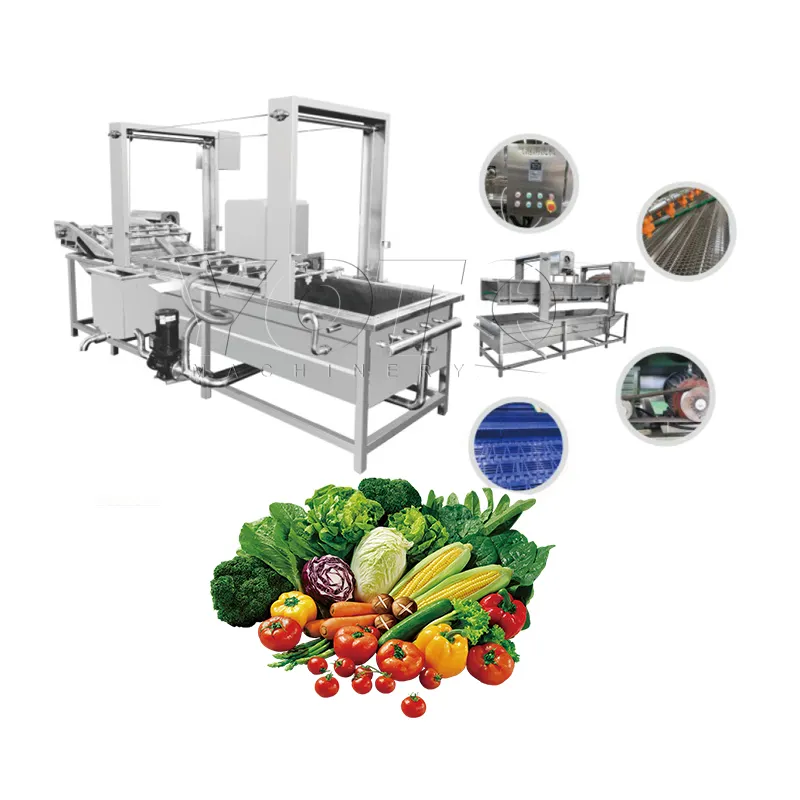 Commercial fully automatic vegetable washing machine  fruit and vegetable bubble cleaning machine