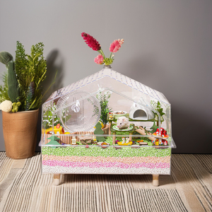 Jihong Tùy Chỉnh Hiện Đại Trong Suốt Acrylic <span class=keywords><strong>Hamster</strong></span> Lồng Sang Trọng Đa Chức Năng Nhỏ Cho Ăn Vật Nuôi Hộp Hot Bán Vật Nuôi Nguồn Cung Cấp - Product Image 3