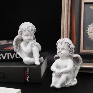 Adornos Creativos <span class=keywords><strong>de</strong></span> Cupido <span class=keywords><strong>para</strong></span> Sala <span class=keywords><strong>de</strong></span> Estar o Dormitorio, Decoración <span class=keywords><strong>de</strong></span> Estilo Europeo, Artesanía <span class=keywords><strong>de</strong></span> Resina Pintada a Mano, <span class=keywords><strong>Escultura</strong></span> <span class=keywords><strong>de</strong></span> Ángel Pequeño - Product Image 3