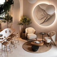 Café-Inneneinrichtung Kaffeebar-Theken Bubble-Tea-Shop-Vitrinen Glas-Ausstellungsschränke Komplette Raumgestaltung Ladendekoration