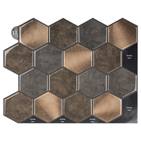 Carreaux muraux hexagonaux autocollants – Vinyle décoratif facile à poser pour la rénovation intérieure