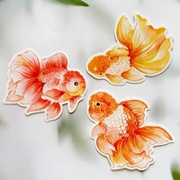 Bonne vente conception personnalisée Logo couleur mignon dessin animé papier merci cartes de voeux double face imprimé Kawaii Anime cartes postales