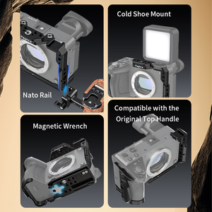 Quick Release Full Camera Cage Video Camera <span class=keywords><strong>Rig</strong></span> Voor Sony Fx2 Camera Met Koude Schoen En Nato Rail - Product Image 5
