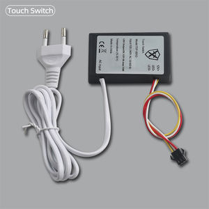 Shinechip personalizzabile <span class=keywords><strong>specchio</strong></span> nero LED Touch Dimmer interruttore 110V-240VAC trasformatore di alimentazione 12W interruttori induttivi ingresso - Product Image 6