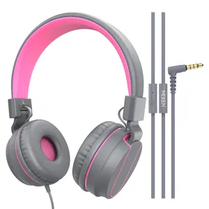 מותאם אישית OEM לוגו מתקפל אוזניות משחקי אוזניות אוזניות בס נוסף Wired אוזניות 3.5mm עם מיקרופון