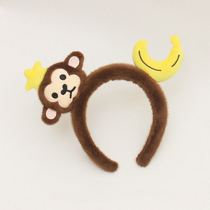 Diadema de Peluche con Diseño de <span class=keywords><strong>Mono</strong></span> y Plátano, Accesorio para el <span class=keywords><strong>Cabello</strong></span> con Diseño Divertido y Adorable para Mujeres, Ideal para Tomar Fotos y Uso Diario - Product Image 2