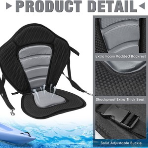 Coussin de paddleboard Autonomy EVA 20,4x18x15,3 pouces avec sac de rangement amovible pour siège de kayak ou bateau de pêche - Product Image 5