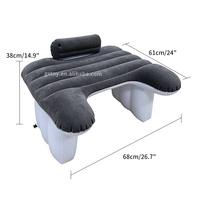 Bureau d'ordinateur portable gonflable ergonomique, plateau de lit portable floqué, table de lecture gonflable avec repose-pieds détachable
