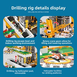 Kit <span class=keywords><strong>de</strong></span> Construcción <span class=keywords><strong>de</strong></span> Plataformas Petrolíferas Offshore OEM <span class=keywords><strong>de</strong></span> Gran Escala - Modelo <span class=keywords><strong>de</strong></span> Plataforma <span class=keywords><strong>de</strong></span> Petróleo <span class=keywords><strong>de</strong></span> Aguas Profundas a Gran Escala, Bloques Industriales Personalizados - Product Image 4