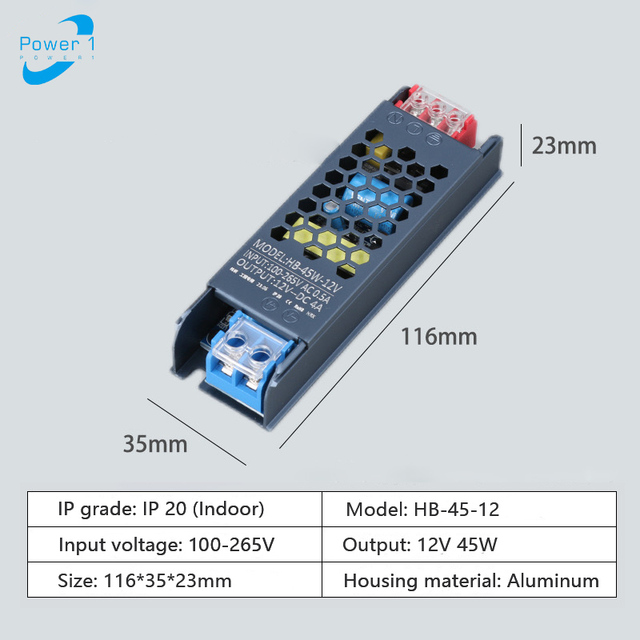 Good Quality 12v 3a 36w Led Driver Linear Light AC-DC Single Output Aluminum Switching Power Supply 220v Transformer
