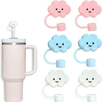 Capuchons de paille en silicone de 10 mm, écologiques, mignons, souples, anti-poussière, réutilisables, pour gobelets